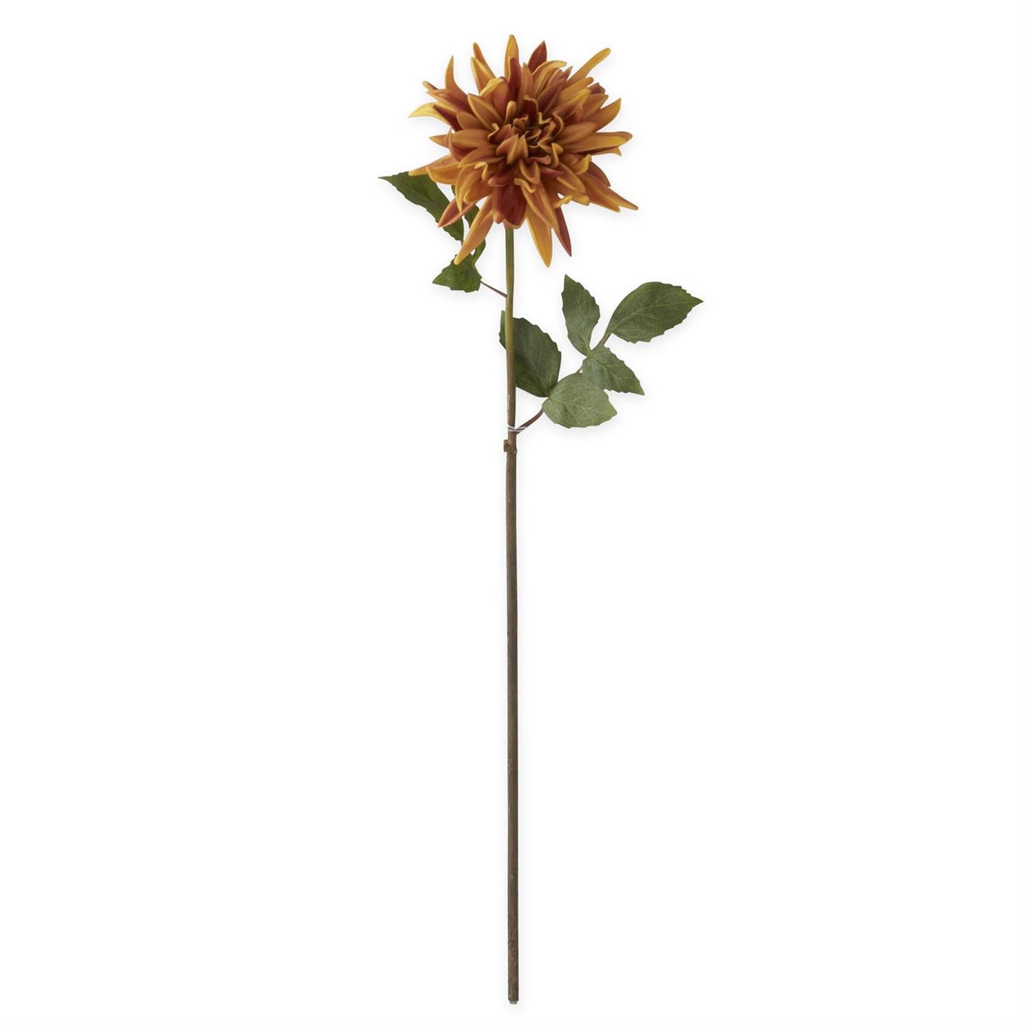 28.25 Inch Dark Orange Real Touch Dahlia Stem