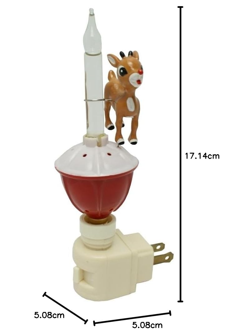 6.5" Rudolph Vintage Bubble Night-Light