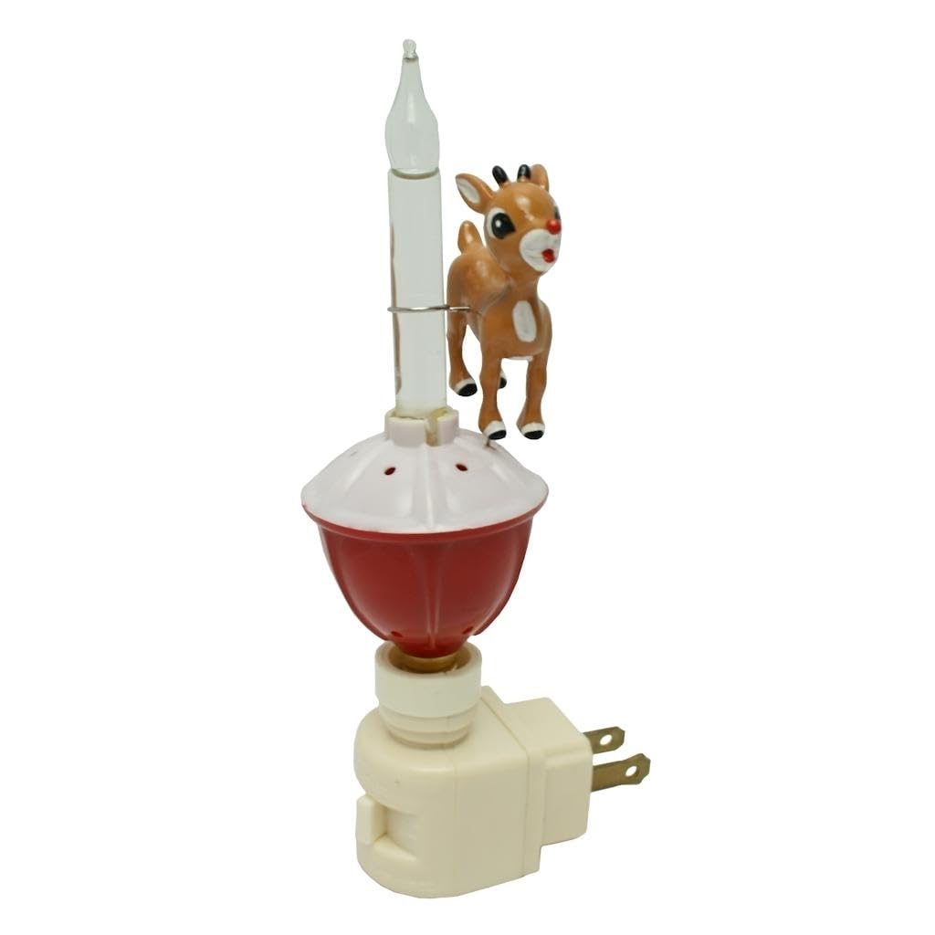 6.5" Rudolph Vintage Bubble Night-Light