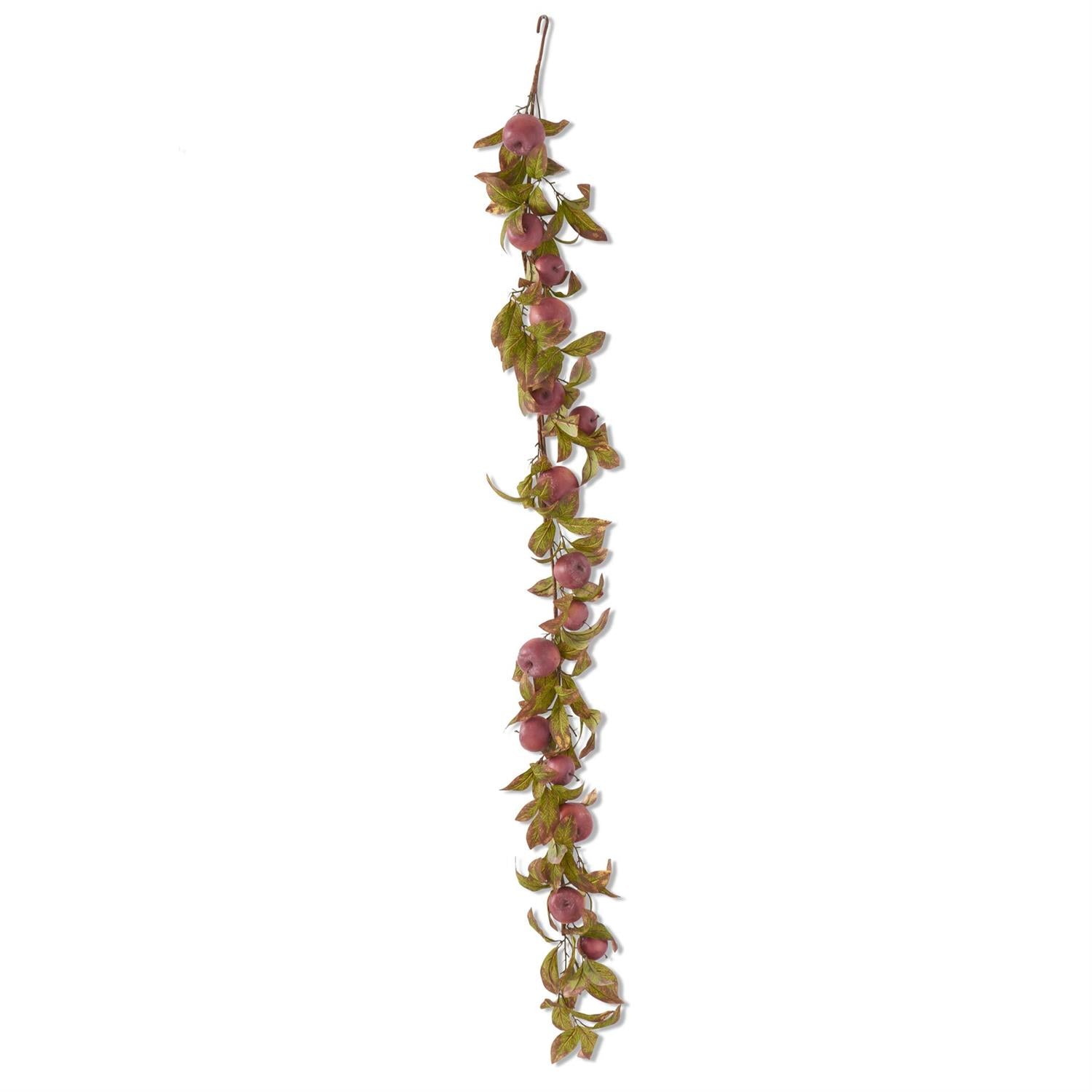 72" Burgundy Red Speckled Apple Garland