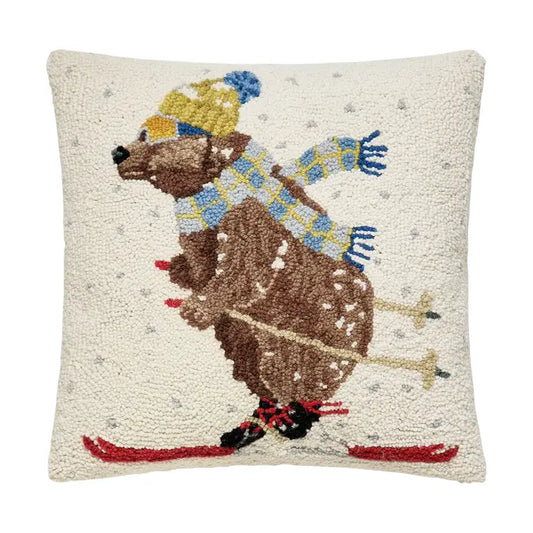 Ski Bear Hook Pillow - Mary Lake Thompson