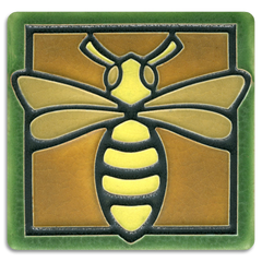 4X4 Bee Tile, Green-Green