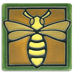 4X4 Bee Tile, Green