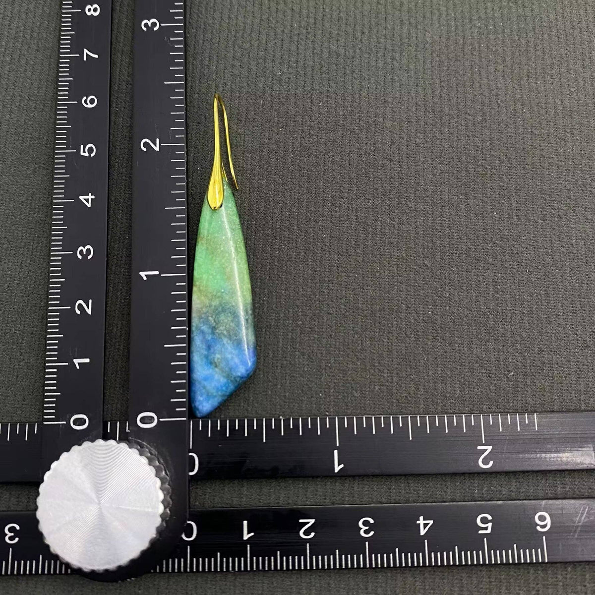 Colorful Gradient Emperor Stone Dangle Earrings