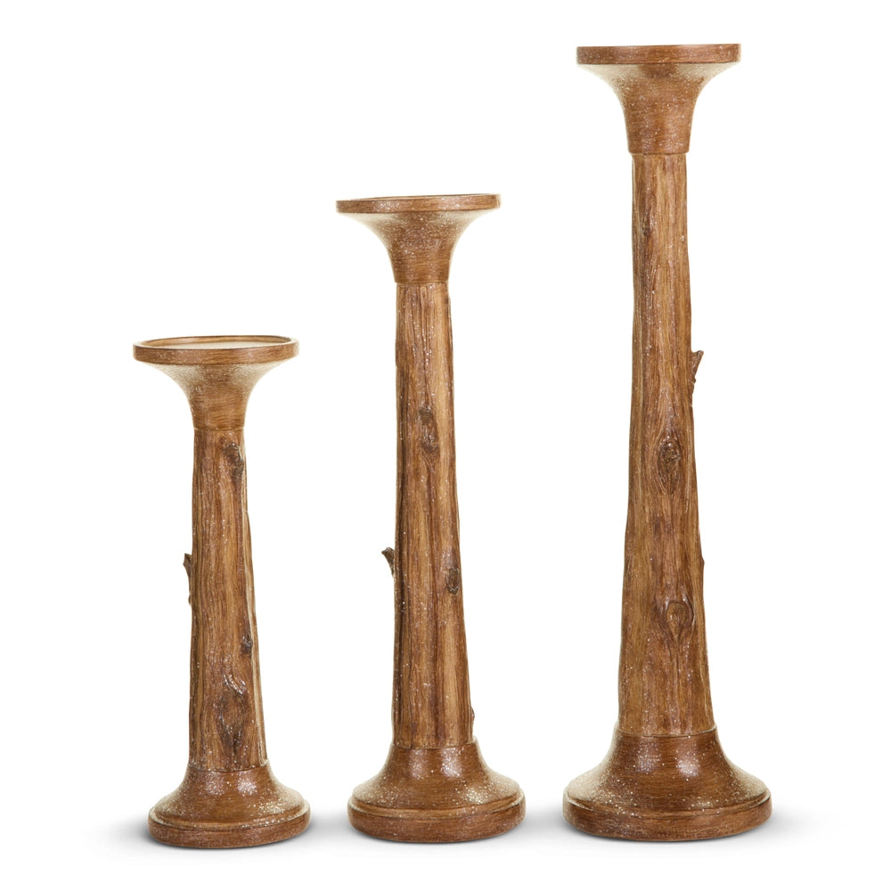 Tree Trunk Candle Holders
