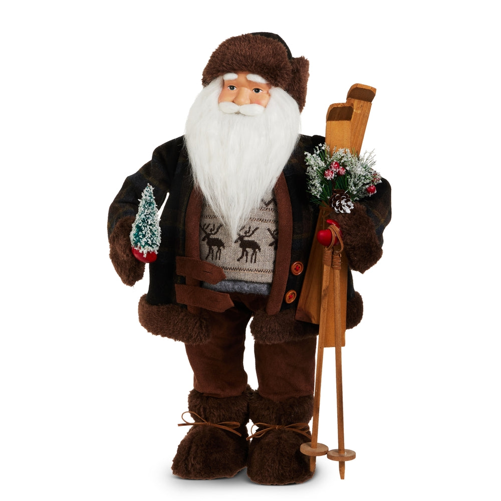 18" Skier Santa
