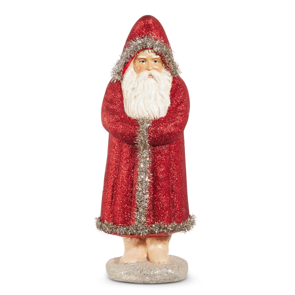 15"Red Glittered Belsnickel Sant