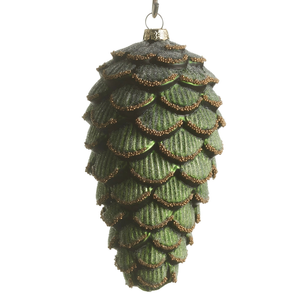 6.5" Green Pinecone Ornament
