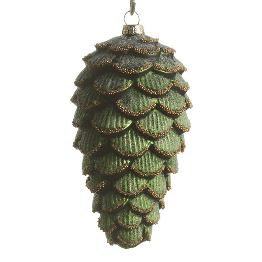 6.5" Green Pinecone Ornament