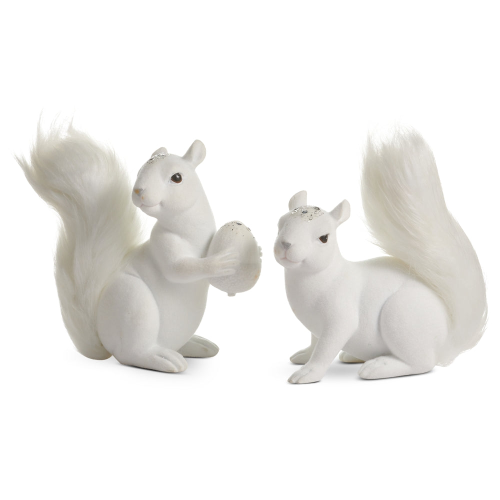 8" Flocked Squirrel
