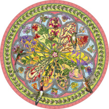 Load image into Gallery viewer, Erin E. Hunter: Floral Compass 500-Piece Circular Jigsaw Puzzle
