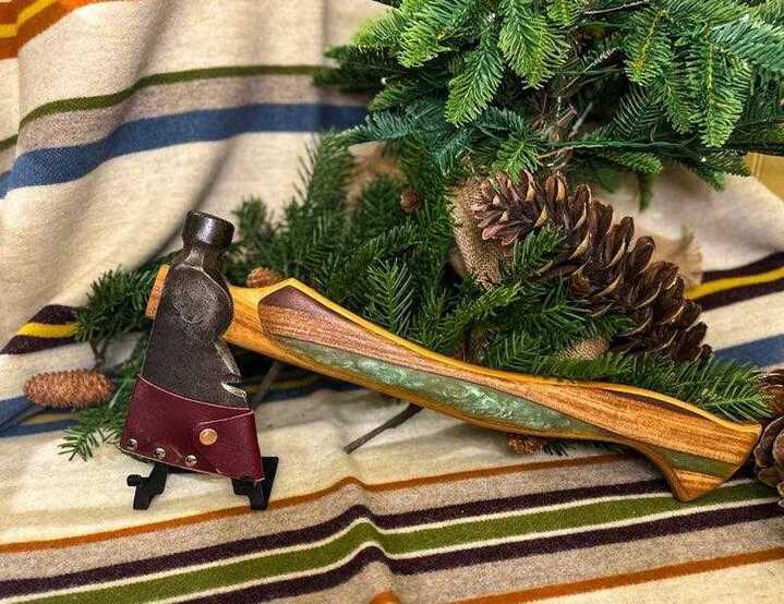 Handcrafted Hatchet - Belknap Bluegrass / Milo wood, 1 of a Kind