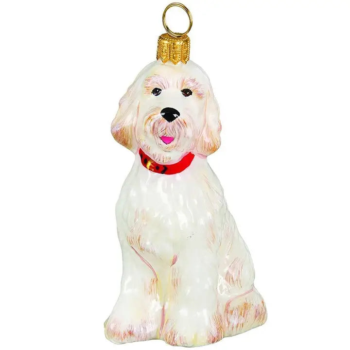 White Goldendoodle Ornament