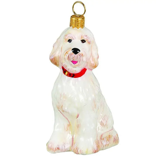 White Goldendoodle Ornament