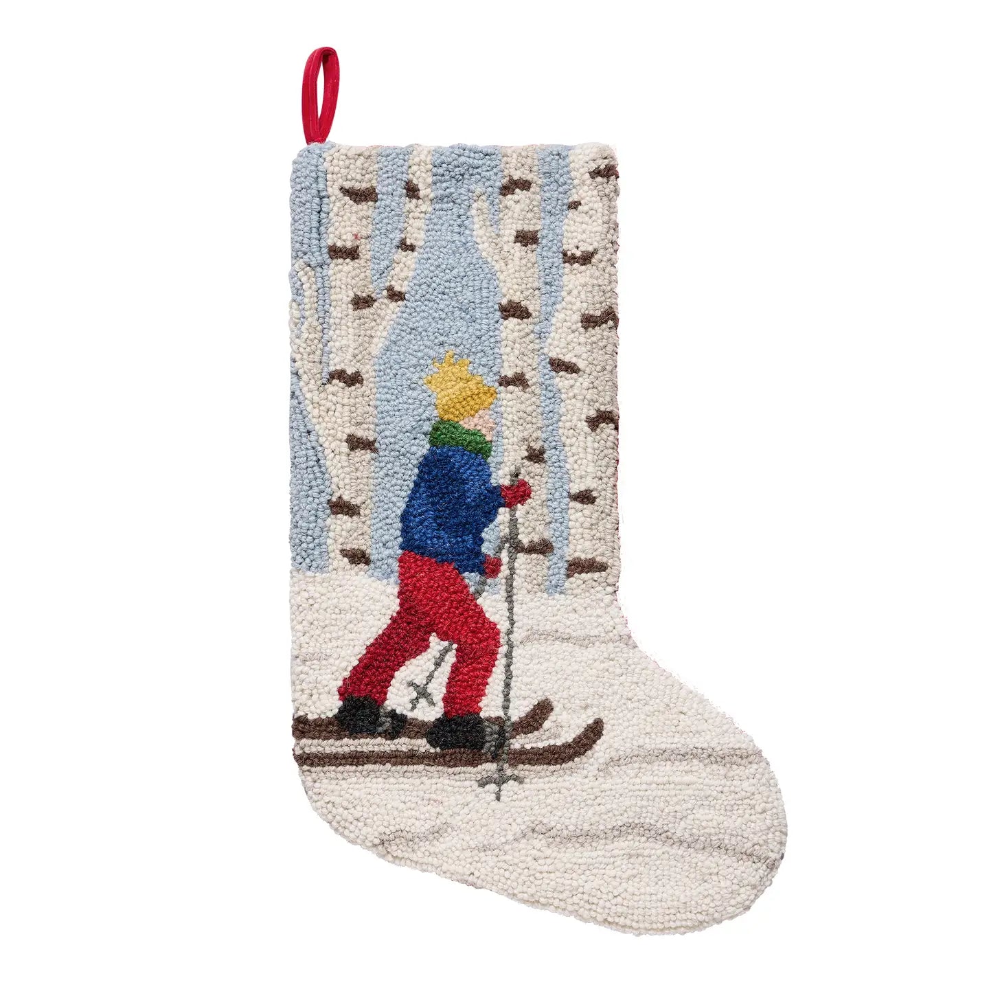 Country Skiier Hook Stocking