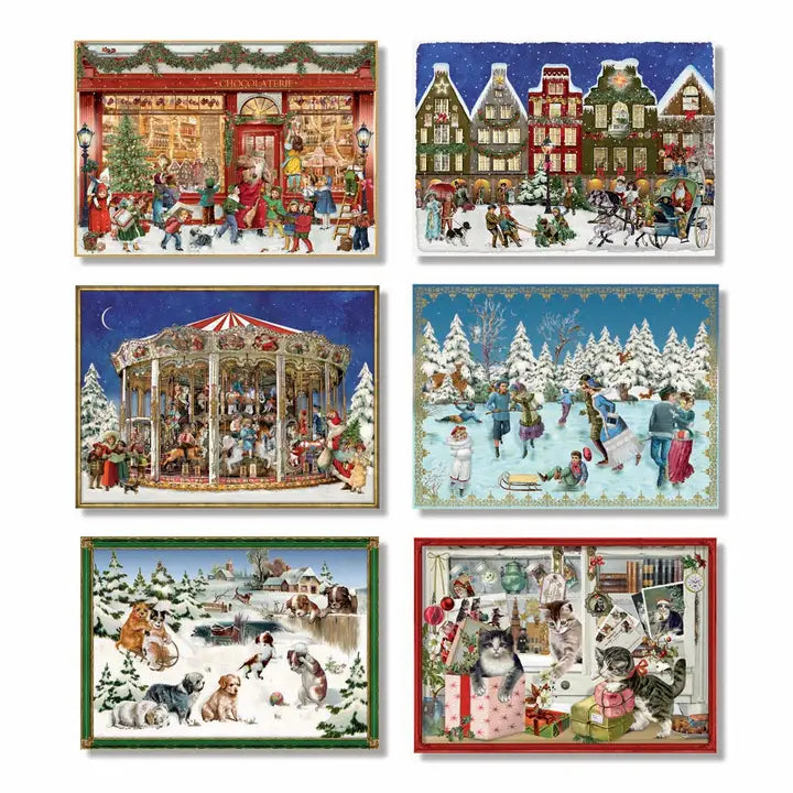 Victorian Mini Advent Calendar Card