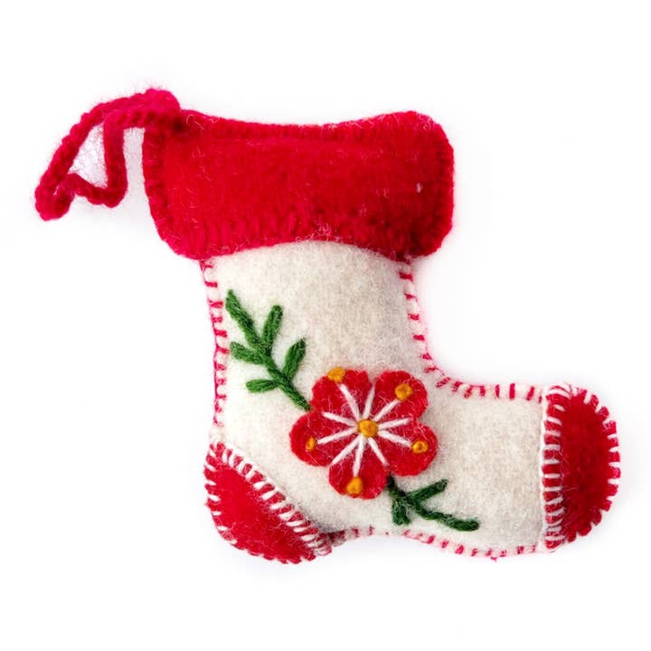 White Stocking Ornament