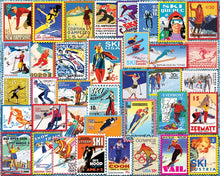 Load image into Gallery viewer, 24x30" Ski Stamps - 1000 Piece Jigsaw Puzzle
