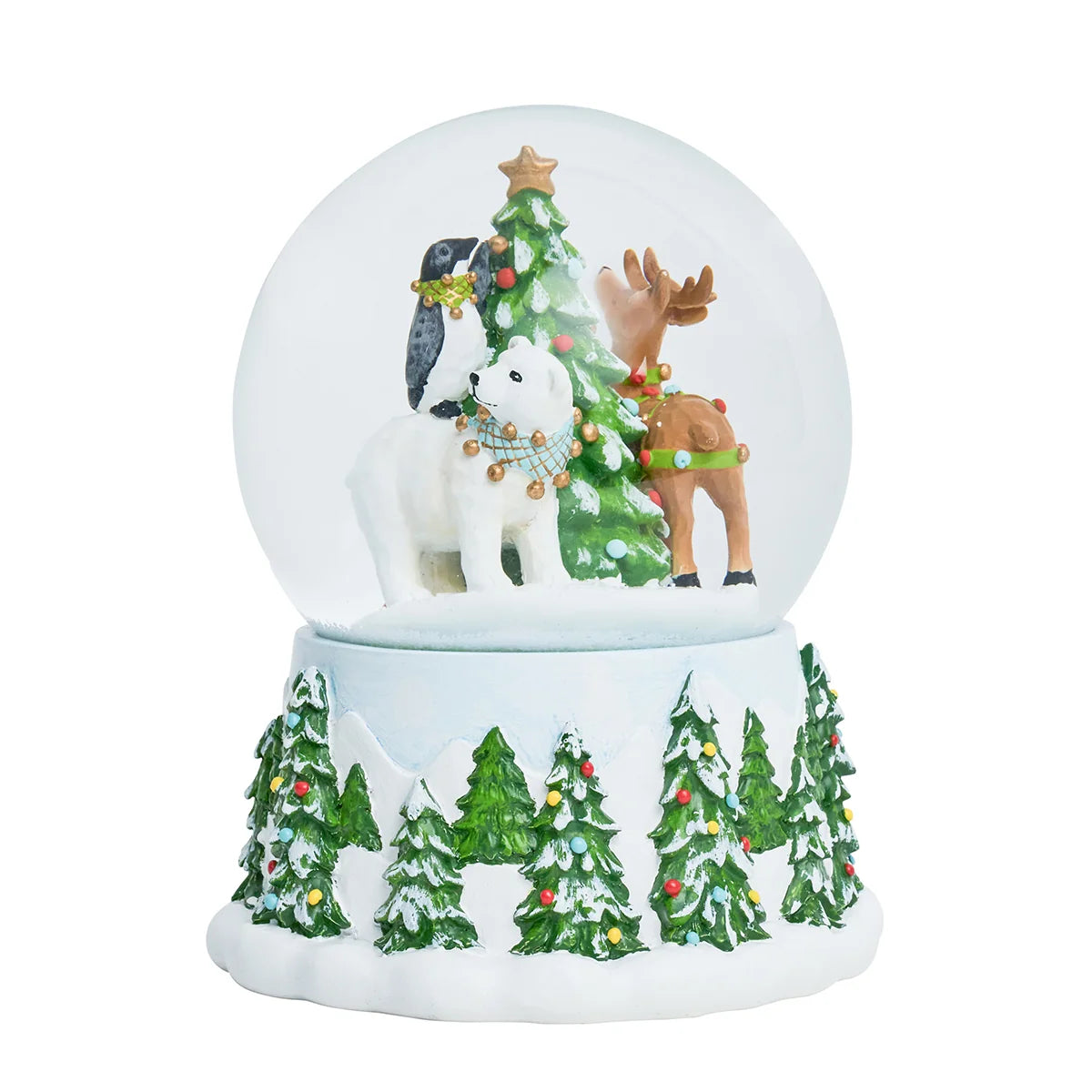 Berry & Thread  North Pole Animal Snow Globe
