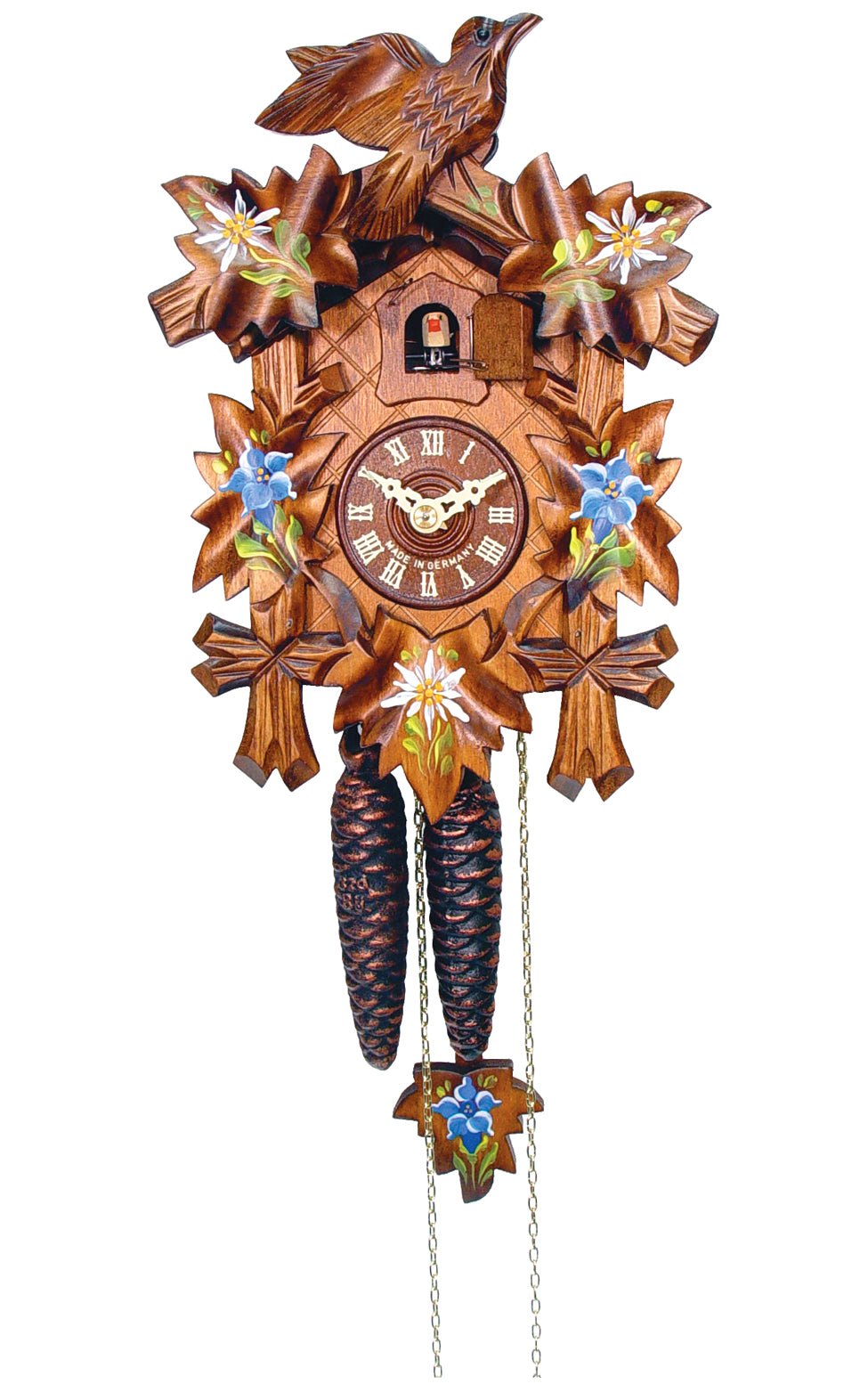 Cuckoo Clock with Blue Flowers