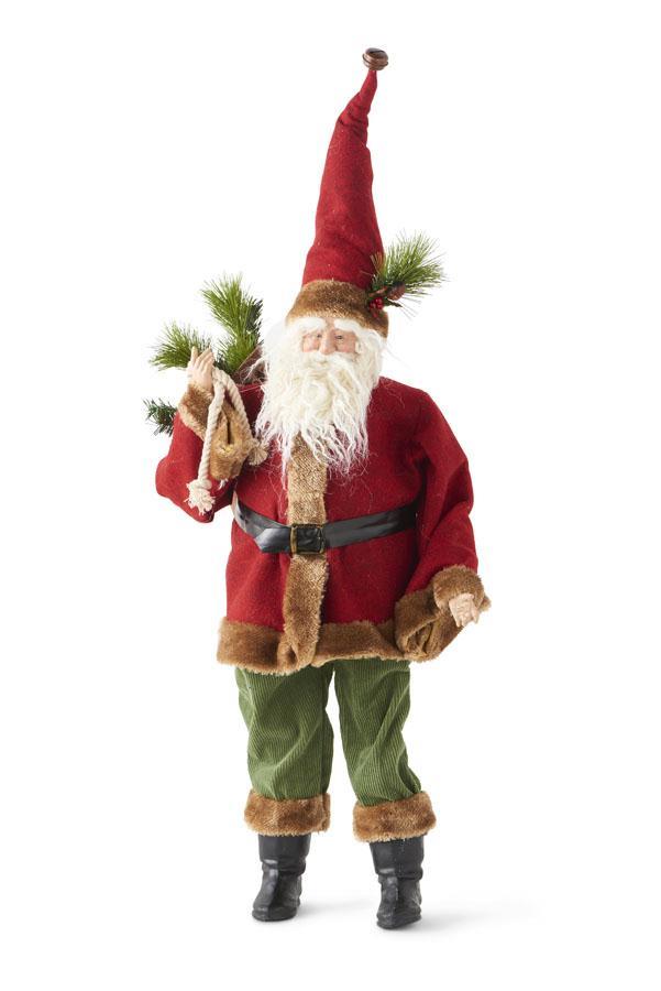 31" Santa w- Bag & Pipe