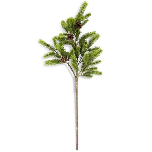 40" Real Touch Fir & Cypress Pine Branch w/Pinecones