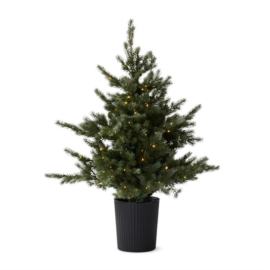36" LED Pine Tree in Black Pot w/Multi Function Lights