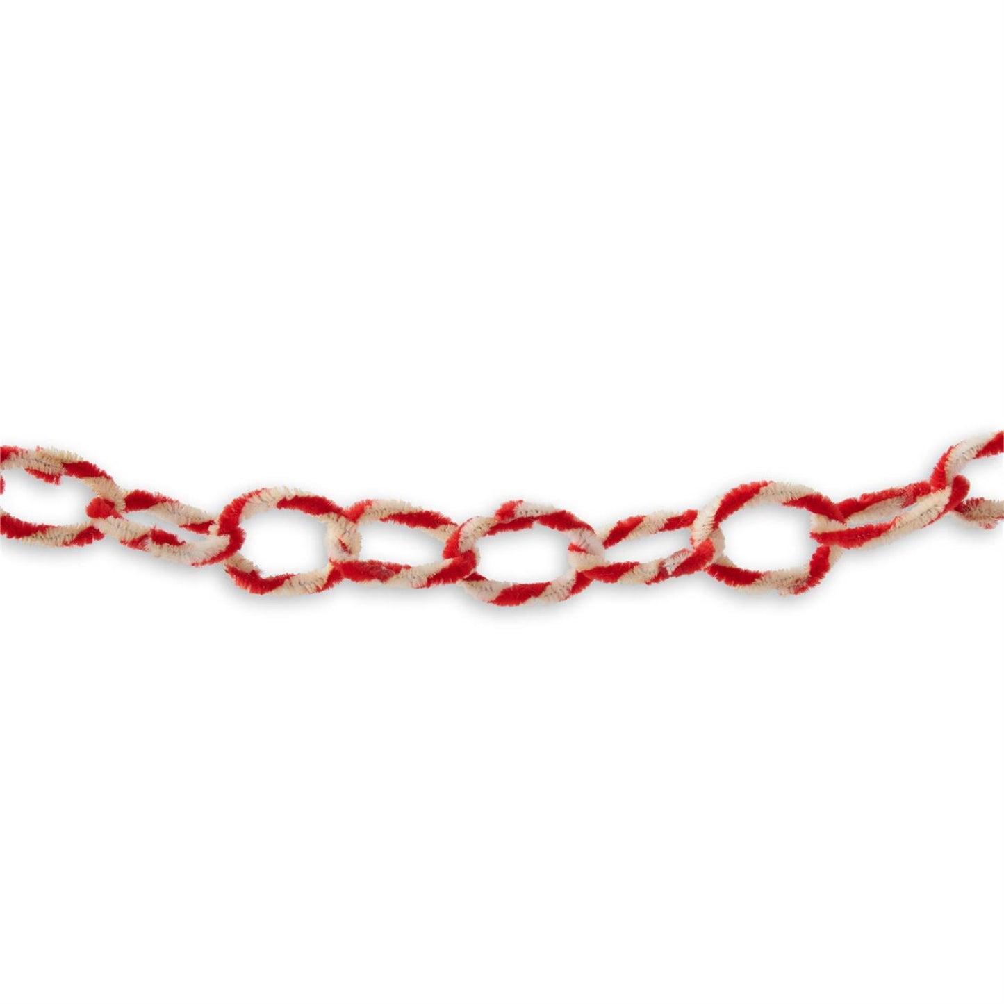 72" Red & White Pipe Cleaner Garland