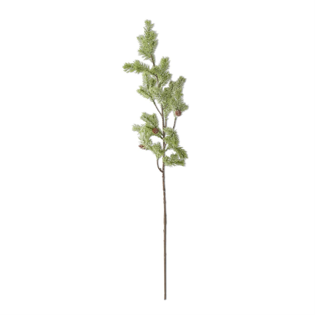 31" Snowy Glittered Pine Stem w- Mini Pinecones