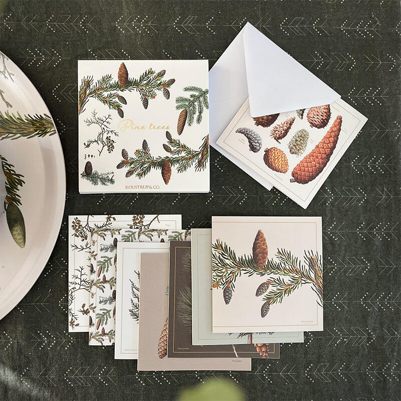 Square Card Folder- Pine Trees