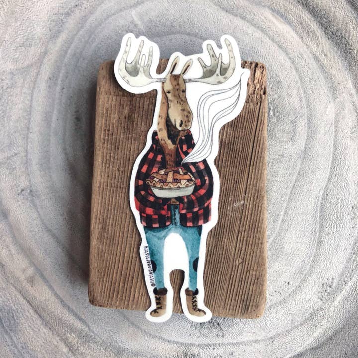 Autumn Moose STICKER