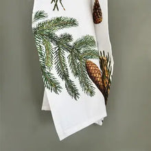 Load image into Gallery viewer, Pine Trees 100% Organic Cotton Tea Towel - Made In Europe
