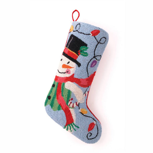 SNOWMAN  HOOK STOCKING 13X21"