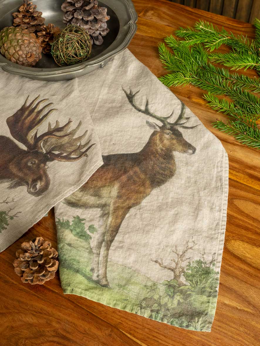 18x27 Deer Linen Kitchen Towel