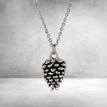 Load image into Gallery viewer, Pine Cone Necklace, Silver or Bronze : Silver
