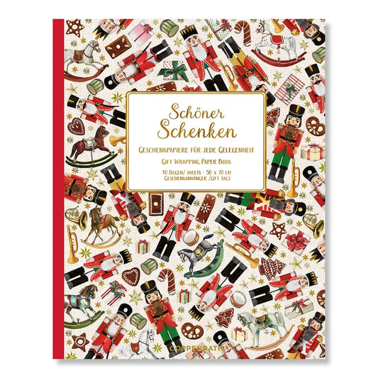 Nutcracker Christmas Wrapping Paper Book
