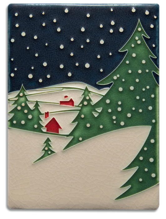 6x8 Snowy Night
