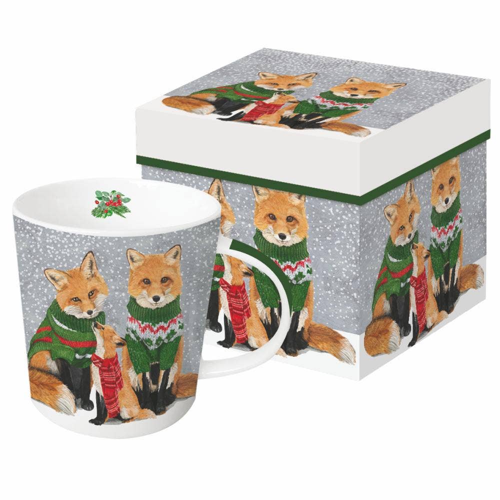 Mug in Gift Box - Sweater Foxes