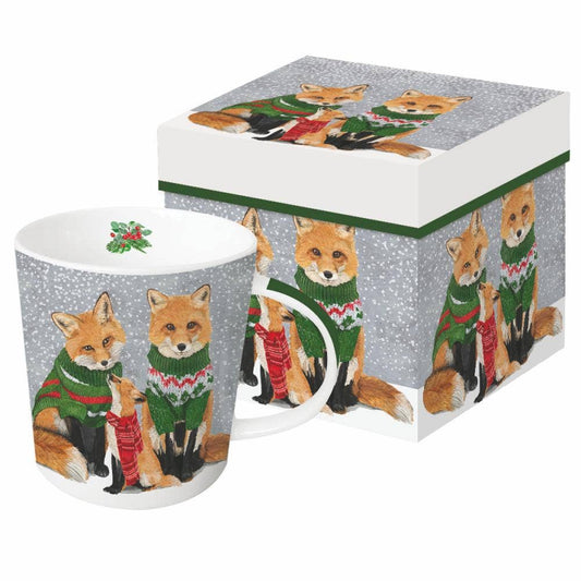Mug in Gift Box - Sweater Foxes