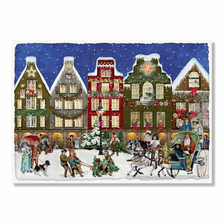 Victorian Mini Advent Calendar Card