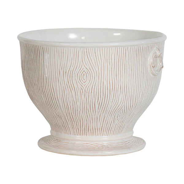 9" Blenheim Oak Whitwash Cachepot