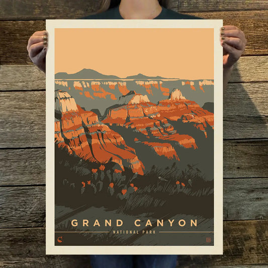 Grand Canyon National Park: Sunrise Art Print | 11X14"