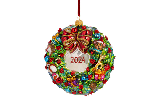 Wreath With Toys (Merry Christmas) Ornament