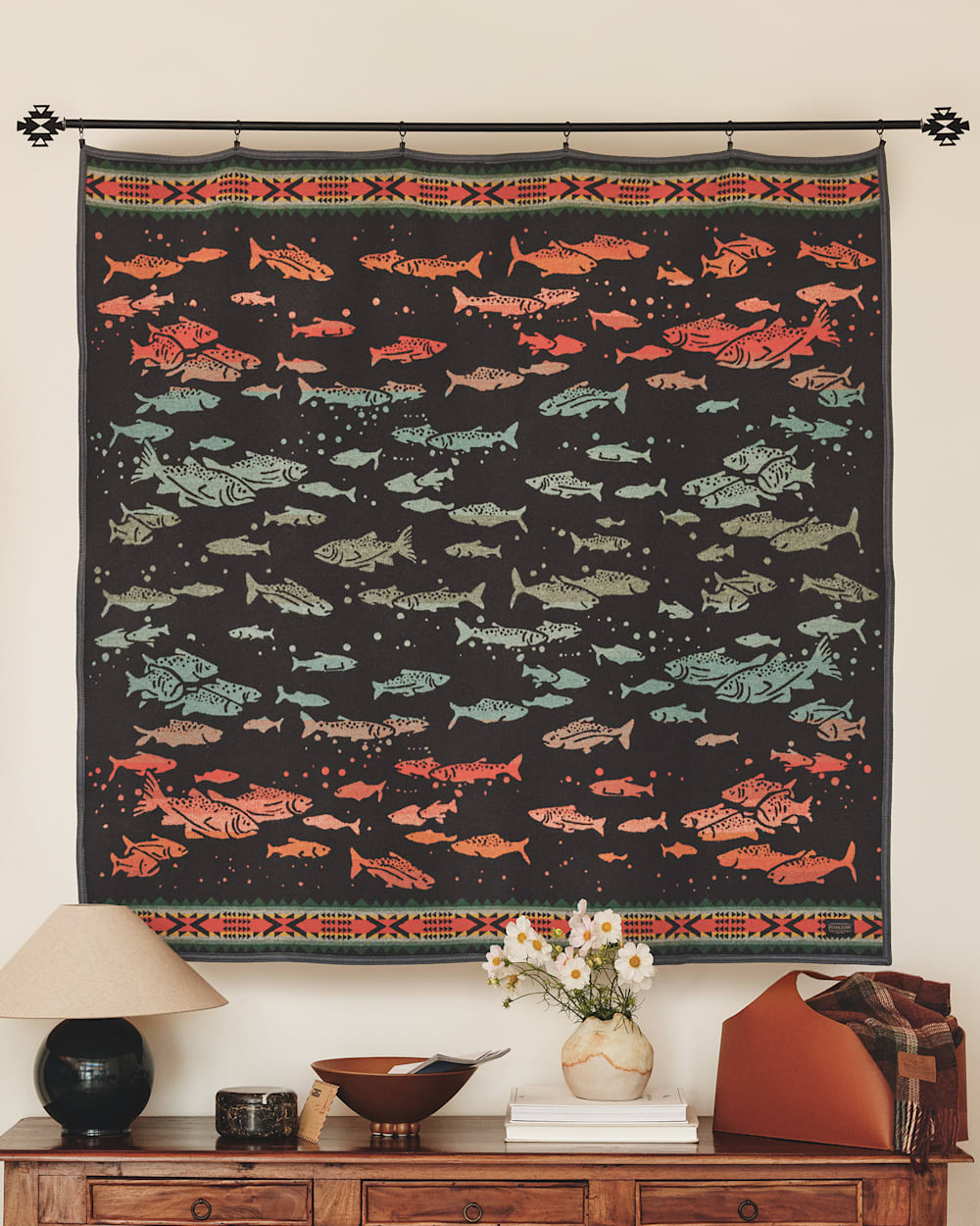Salmon Run Napped Robe, 64x64