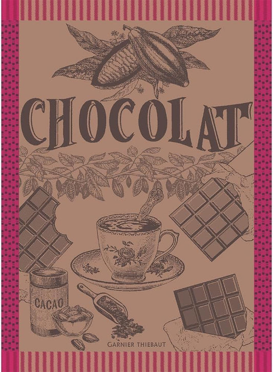 22“x 30” Tasse De Chocolat Fuchsia Kitchen Towel
