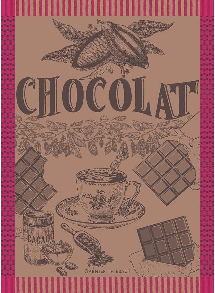22“x 30” Tasse De Chocolat Fuchsia Kitchen Towel