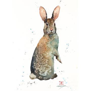 Standing Rabbit 5x7 Greeting Card