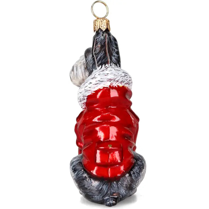 Schnauzer Gray in Winter Coat Ornament