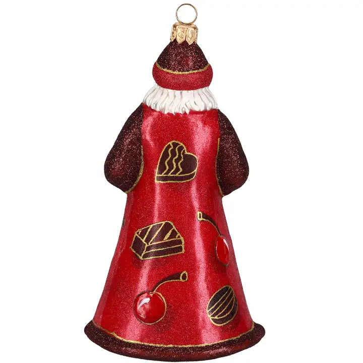Chocoholic Santa Ornament