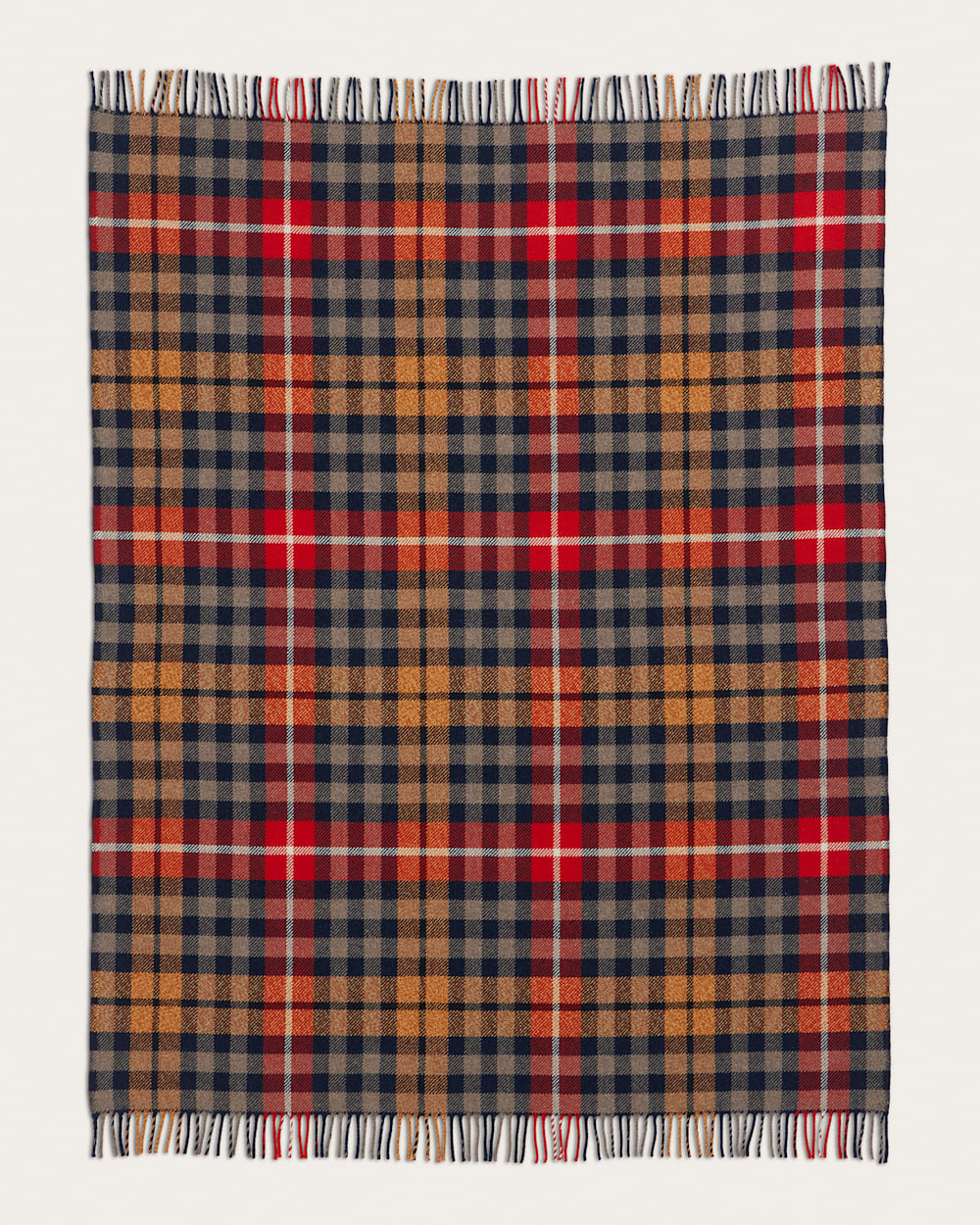 54" x 60" Fireside Throw- Hickory Navy/Rust